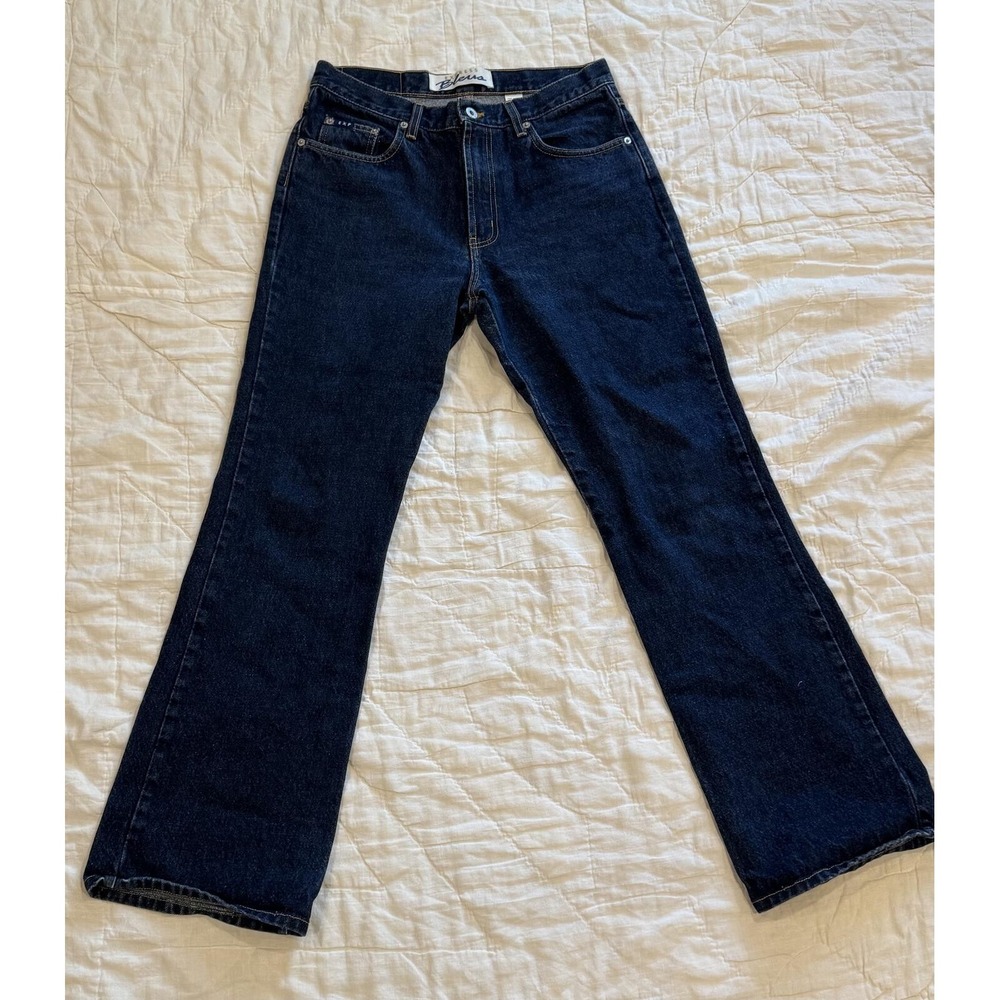 Vintage Express Bleus Women's Dark Wash Midrise, Flare Denim Jeans, Size 9/10 - Picture 3 of 9